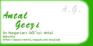 antal geczi business card